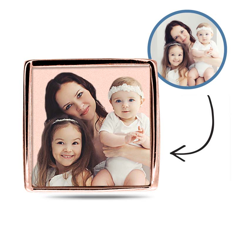 Additional Photo Engraved Square Charm