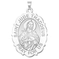 Saint Jude Scalloped Religious Medal