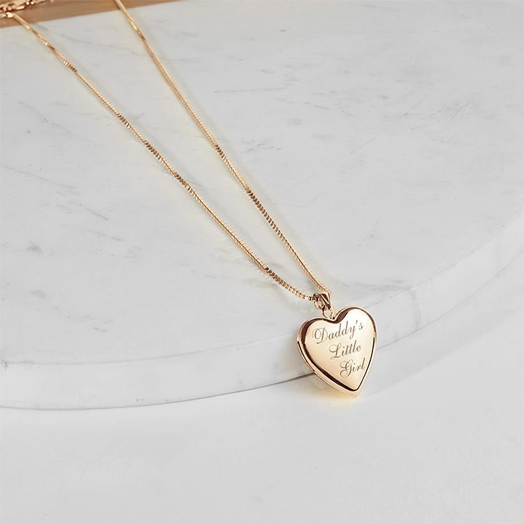 Daddy'S Little Girl Heart Photo Locket