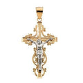 Two Tone Crucifix Pendant