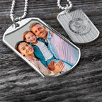 Officially Licensed Reversible US Army Photo Engraved Dog Tag