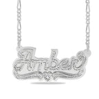 Diamond Cut Script Name Necklace with Included Chain