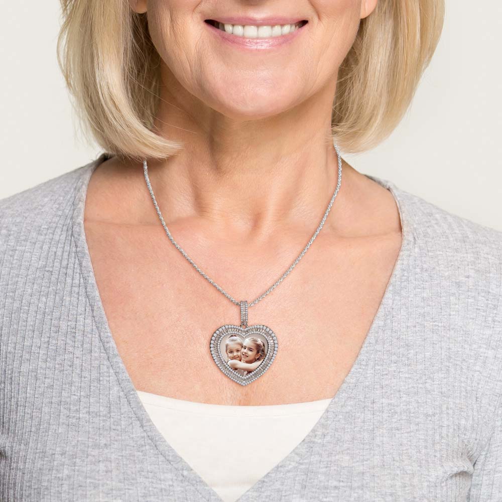 Premium Heart Encrusted Gemstone Necklace