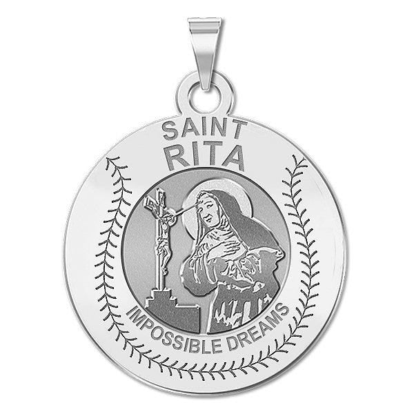 Saint Rita Baseball Medal