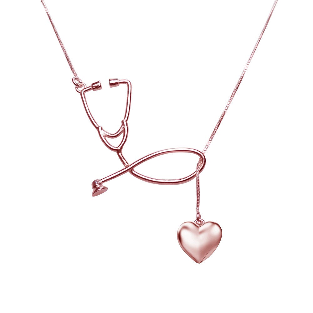 Nurse Stethoscope with Dangling Heart
