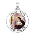 Saint Rita Religious Medal Color