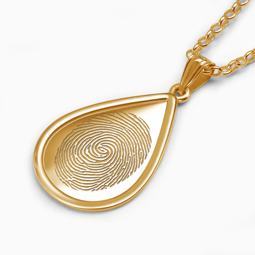 3D Teardrop Shape with Fingerprint