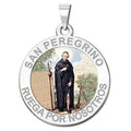 San Peregrino Round Religious Color Medal