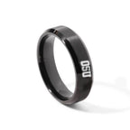 Officially Licensed Ohio State University College Black Stainless Ring