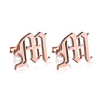 Old English Initial Earrings