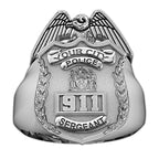 New York Police Sergeant Badge Ring with Number & Department