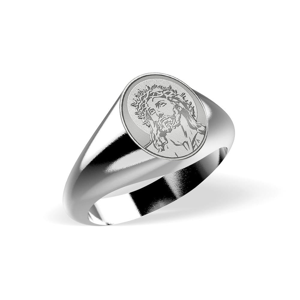 Ecce Homo Signet Ring "EXCLUSIVE" | PicturesOnGold.com