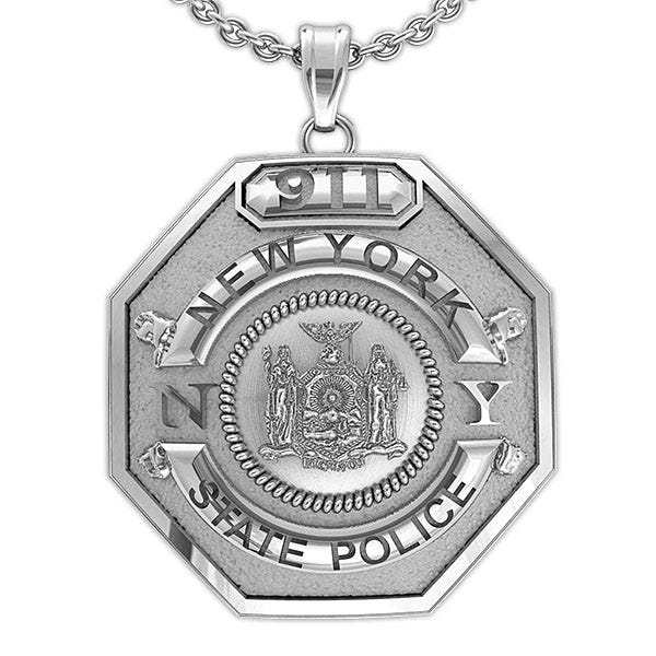 Personalized Police Badge Necklace or Charm - Shape 15