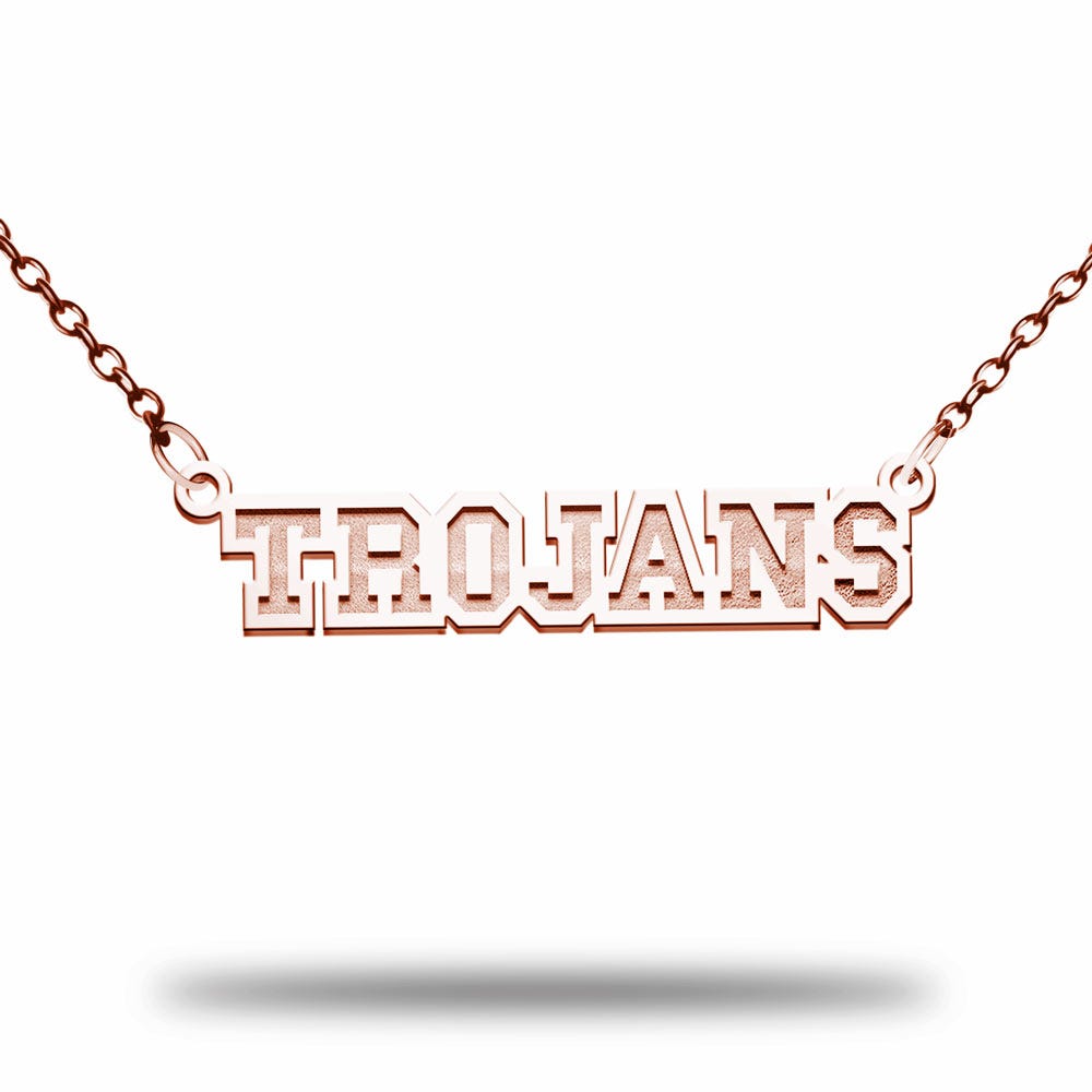 Usc Block Trojan Necklace