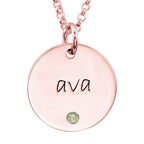 Personalized Birthstone Disc