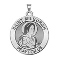 Saint Milburgh Round Religious Medal