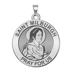 Saint Milburgh Round Religious Medal