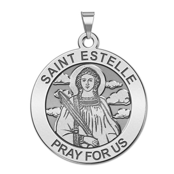 Saint Estelle Round Religious Medal