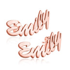 Pair of Script Name Earrings