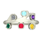 Family Tree Branch Ring with Up to 6 Birthstones