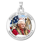 Pope Benedict Xvi Round Religious Medal "Papal Visit 2008"