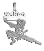 Custom Martial Arts Female Charm or Pendant