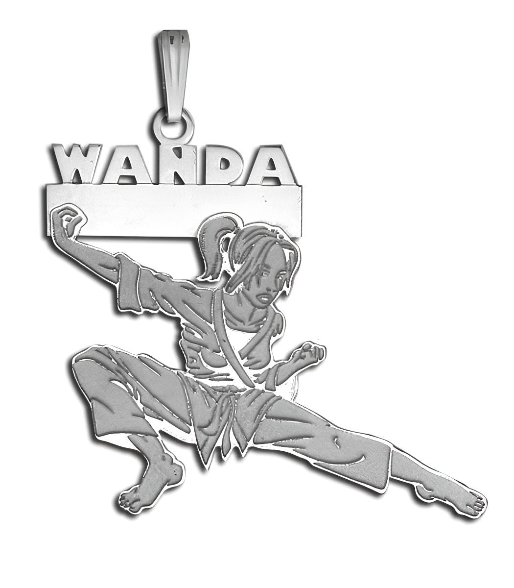 Custom Martial Arts Female Charm or Pendant