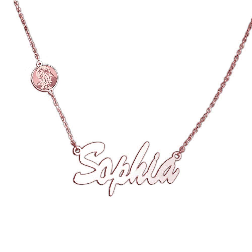 Saint Catherine Of Siena Custom Name Necklace