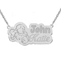 Personalized Mother with Son & Daughter Pendant with 18" Chain