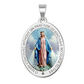 Miraculous Medal Color Oval Pendant