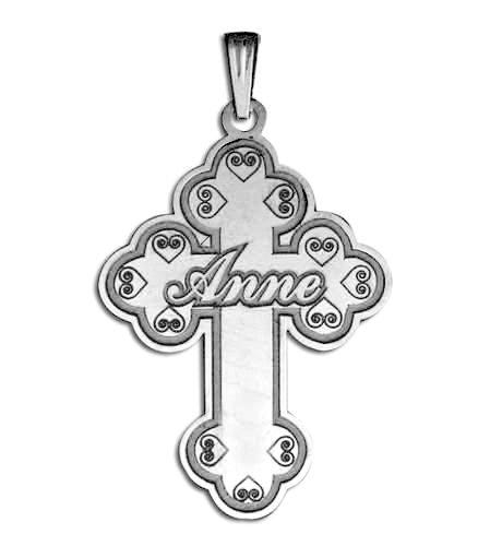 Personalized Cross with "Script Name" Etched