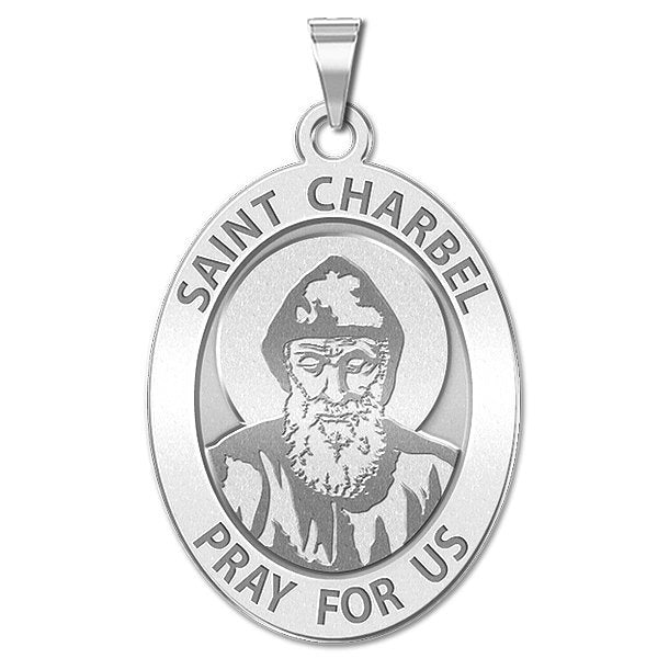 Saint Charbel Oval Religious Medal