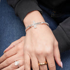 Custom Engraved Sterling Silver Cross Link ID Bracelet