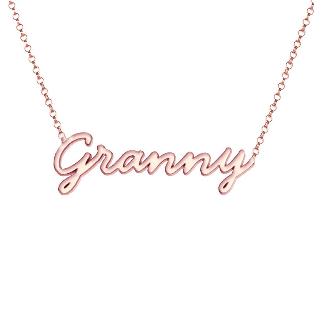 Custom Mother Polished Name Necklace