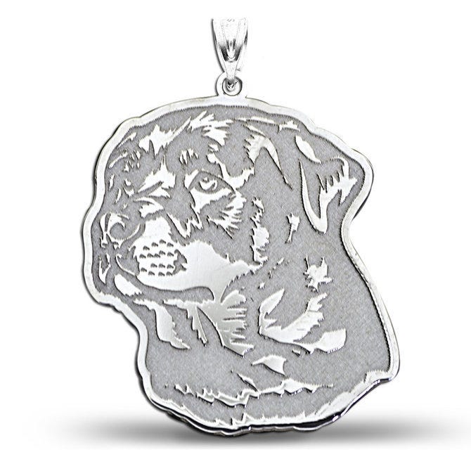 Rottweiler Dog Portrait Charm or Pendant