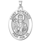 Saint Romanos Religious Medal Oval