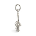 I Love You Skeleton Key Ring Charm