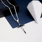 Sterling Silver Enameled Crucifix Charm