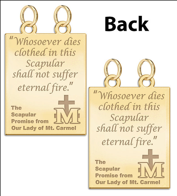 Double Sided Scapular Religious Medals Set