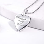 14K White Gold Forever In My Heart Photo Locket