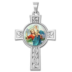 Saint Christopher Cross Religious Medal "Color"
