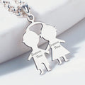 Engravable Boy & Girl Pendant or Charm