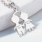 Engravable Boy & Girl Pendant or Charm