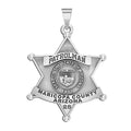 Personalized 6-Point Star Arizona Sheriff Badge with Rank, Number & Dept.