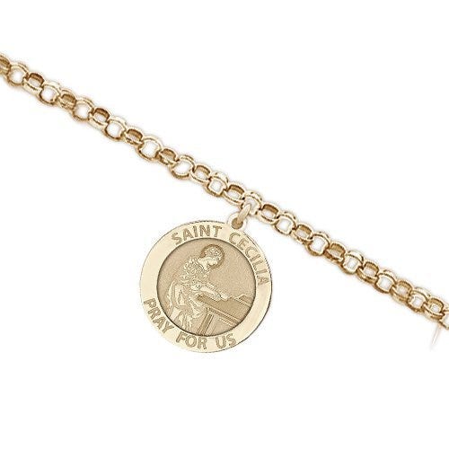 Saint Cecilia Religious Anklet