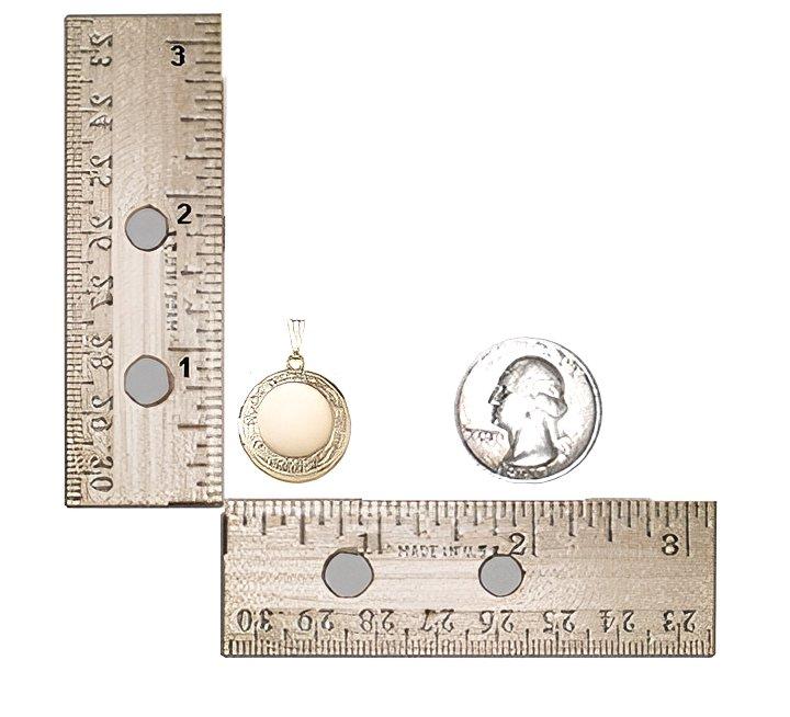 Solid 14K Yellow Gold Round Photo Locket