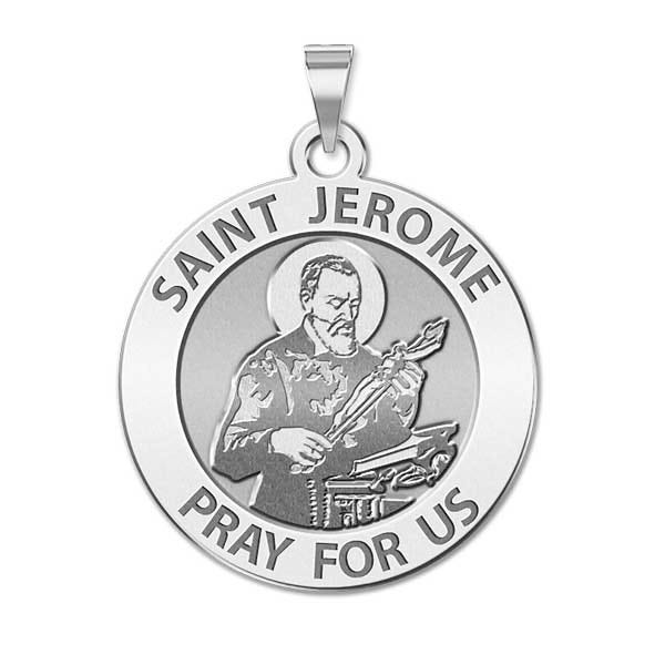 Saint Jerome Round Religious Medal