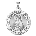 Saint Adele De La Vermandois Round Religous Medal