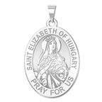 Saint Elizabeth Of Hungary Oval Religious Medal