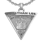 Personalized Police Badge Necklace or Charm - Shape 3